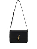 Saint Laurent Monogram Leather Shoulder Bag — Same as shown — Size One Size — Front View