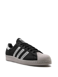 adidas Superstar 80S Human Made Black Sneakers — Black/White — Size US M 4 - US W 5.5 — Top View