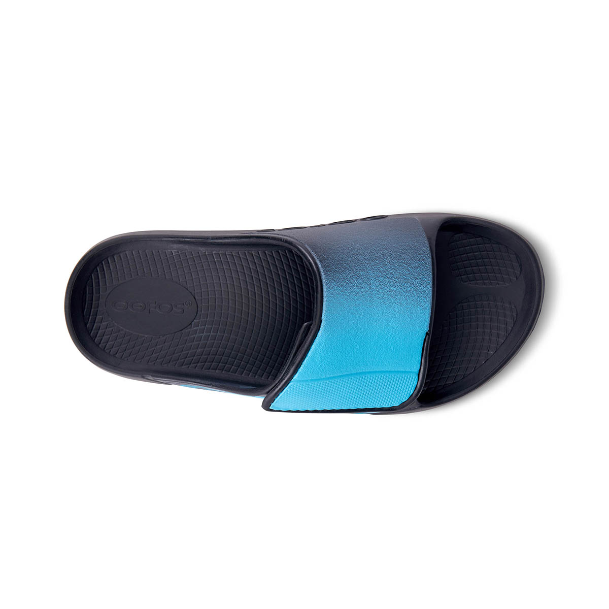 Oofos OOahh Sport Flex — Matte Black — Size D — Width 4 M / 6 W — Back View