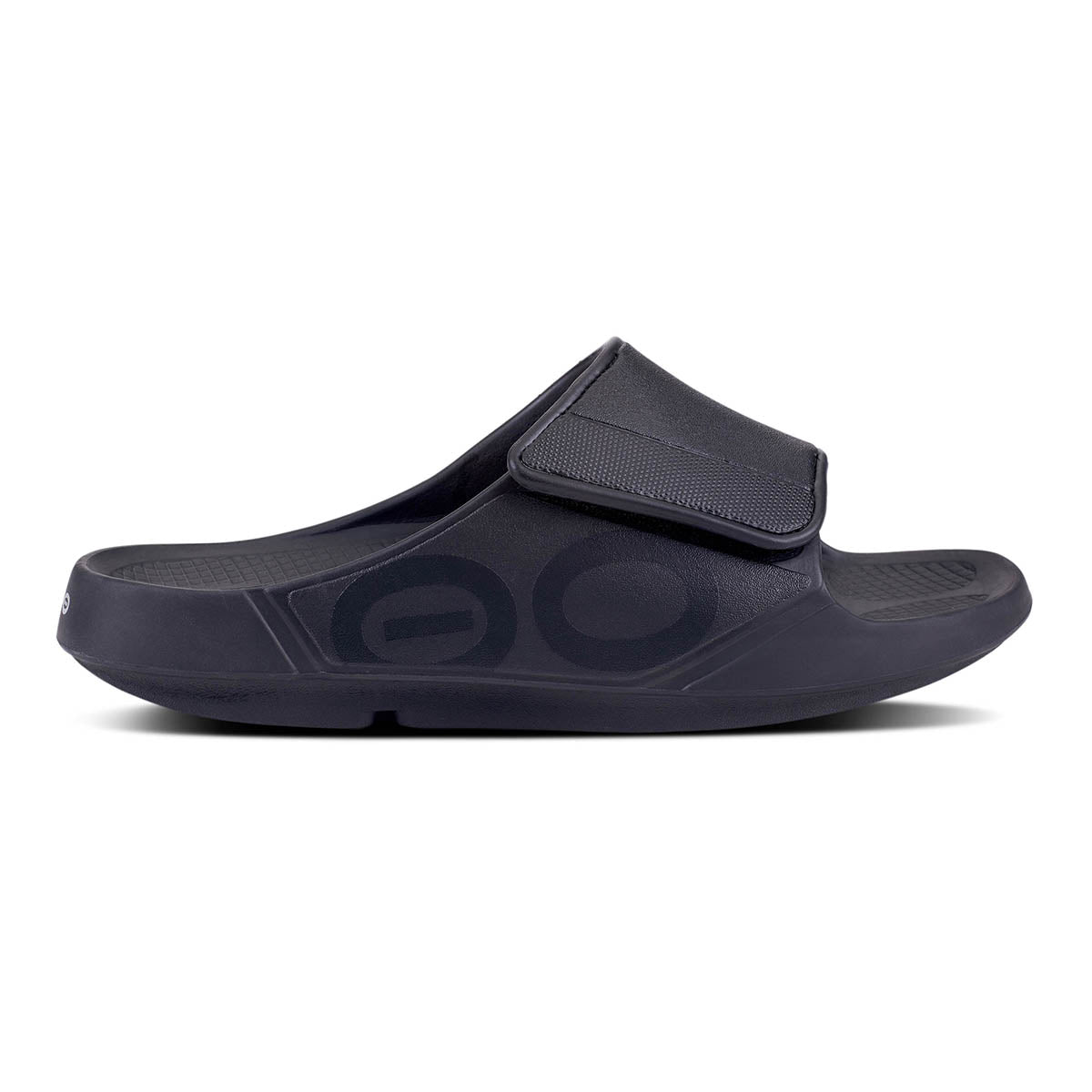 Oofos OOahh Sport Flex — Matte Black — Size D — Width 4 M / 6 W — Lifestyle View