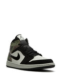 Air Jordan 1 Mid Camo Sneakers — Black/White — Size US M 10.5 - US W 12 — Side View