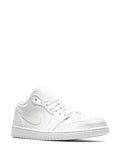 Air Jordan 1 Low Triple White Sneakers — White — Size US M 9.5 - US W 11 — Side View