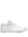 Air Jordan 1 Low Triple White Sneakers — White — Size US M 9.5 - US W 11 — Front View