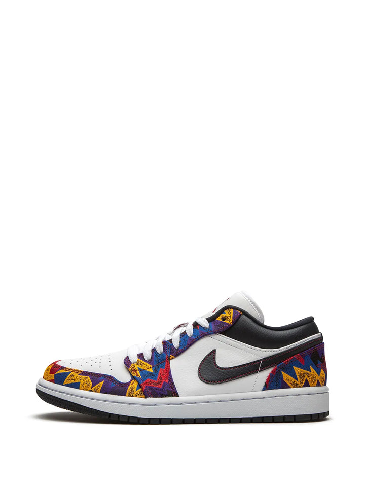 Air Jordan 1 Low Se Nothing But Net Sneakers — White/Dark — Size US M 11.5 - US W 13 — Detail View