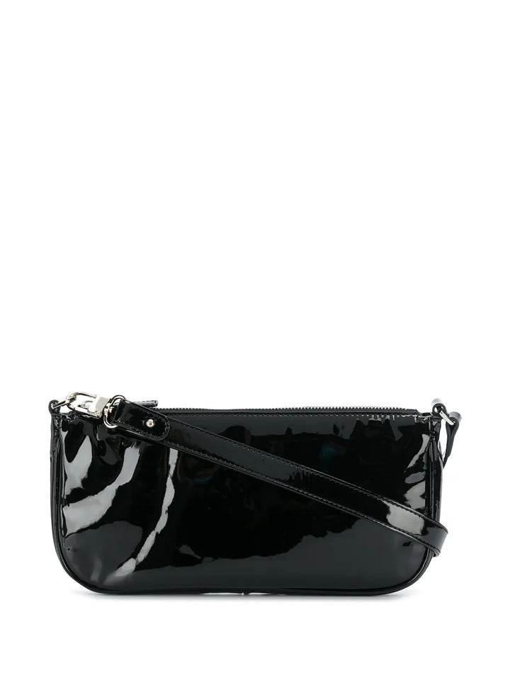 By Far Black Patent Shoulder Bag — Same as shown — Size One Size — Front View