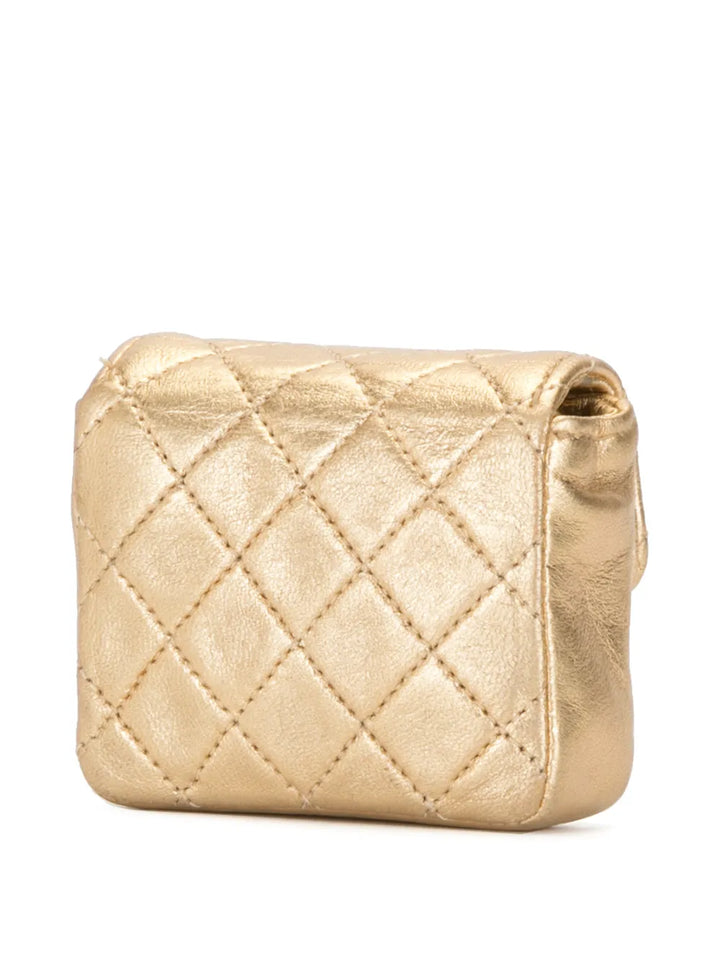 Chanel Pre Owned 1990S Diamond Quilted Mini Shoulder Bag — Same as shown — Size One Size — Back View