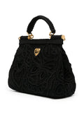 Dolce Gabbana Small Sicily Lace Top Handle Bag — Same as shown — Size One Size — Back View