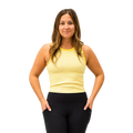 F2R Seamless Rib Tank — Daffodil - White — Size XSmall — Front View