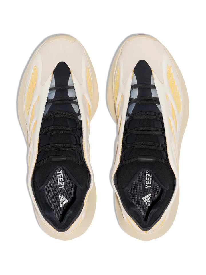 adidas Yeezy 700 V3 Safflower Sneakers — Creamy Beige/Yellow — Size US M 9 - US W 10.5 — Top View