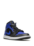 Air Jordan 1 Mid Hyper Royal Sneakers — Black/Blue — Size US M 11.5 - US W 13 — Side View
