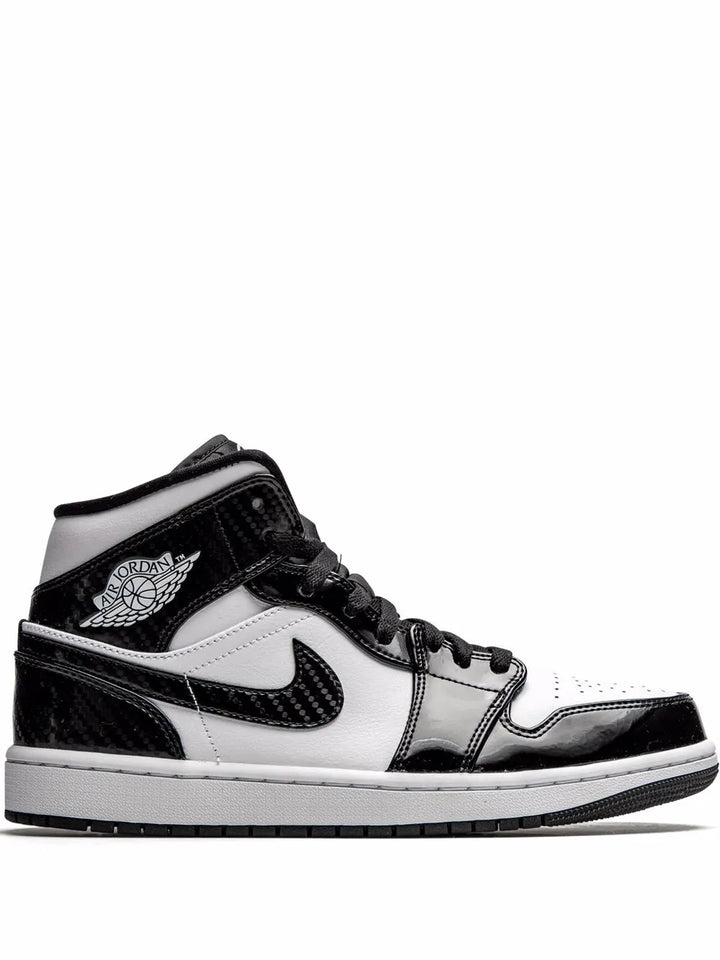 Air Jordan 1 Mid All-Star 2021 Sneakers — Black/White — Size US M 9.5 - US W 11 — Front View