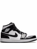 Air Jordan 1 Mid All-Star 2021 Sneakers — Black/White — Size US M 9.5 - US W 11 — Front View