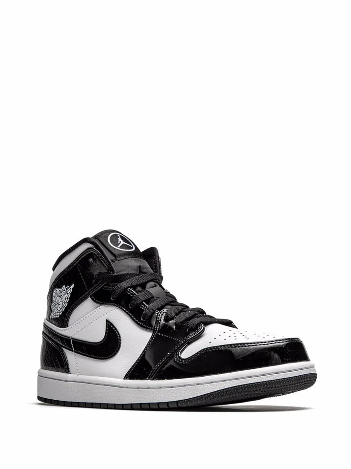 Air Jordan 1 Mid All-Star 2021 Sneakers — Black/White — Size US M 9.5 - US W 11 — Side View
