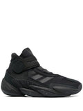 adidas X Pharrell Williams Triple Black High-Top Sneakers — Black — Size US M 10 - US W 11.5 — Front View