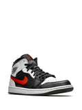Air Jordan 1 Mid Chile Red Sneakers — Black/White — Size US M 11.5 - US W 13 — Side View