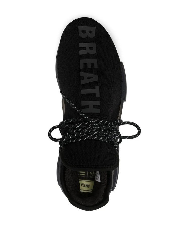 adidas X Pharrell Nmd Hu Black Future Sneakers — Black — Size US M 6 - US W 7.5 — Top View