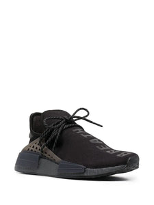 adidas X Pharrell Nmd Hu Black Future Sneakers — Black — Size US M 6 - US W 7.5 — Top View