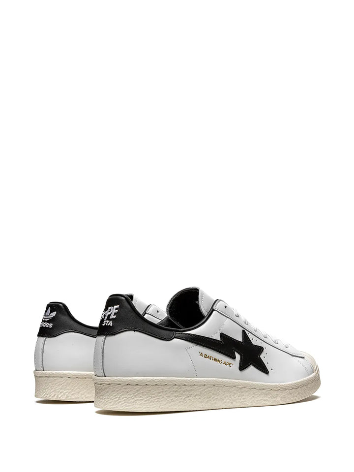 adidas X Bapte Superstar 80S White/Black Sneakers — Same as shown — Size US M 8 - US W 9.5 — Back View