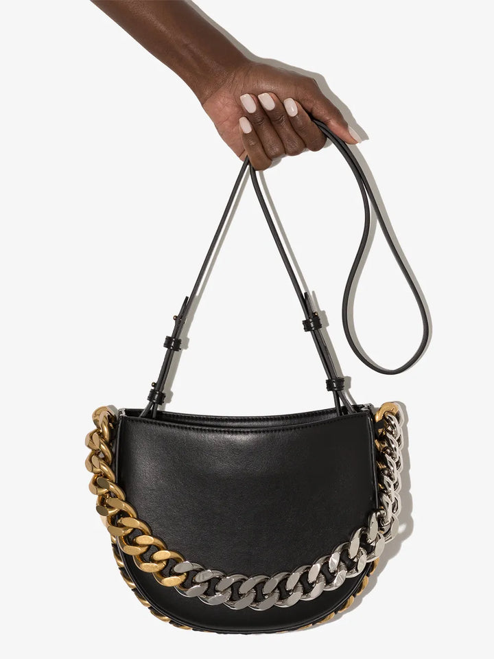 Stella Mccartney Frayme Faux Leather Shoulder Bag — Same as shown — Size One Size — Top View