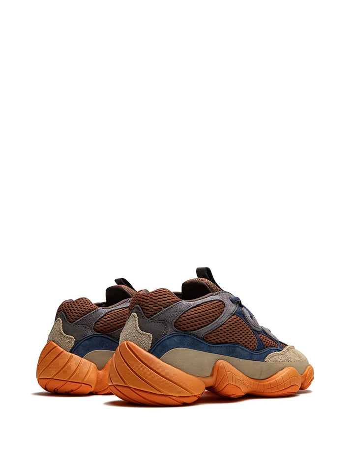 adidas Yeezy 500 Enflame Sneakers — Brown/Orange — Size US M 6 - US W 7.5 — Back View