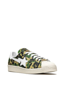 adidas X Bape Superstar Green Camo Sneakers — Same as shown — Size US M 8 - US W 9.5 — Top View