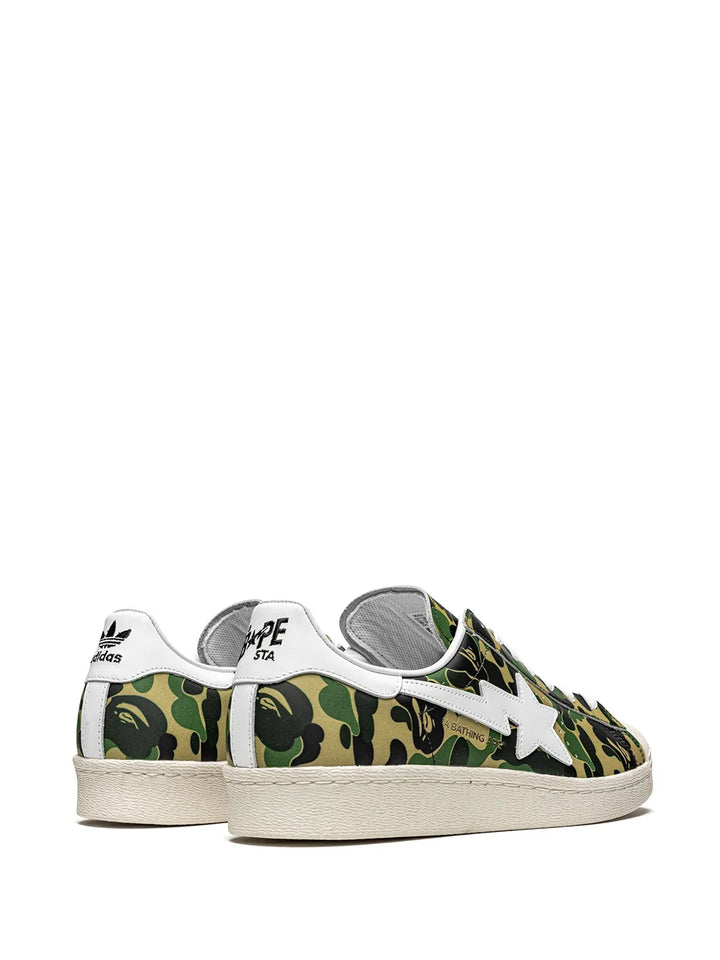 adidas X Bape Superstar Green Camo Sneakers — Same as shown — Size US M 8 - US W 9.5 — Back View