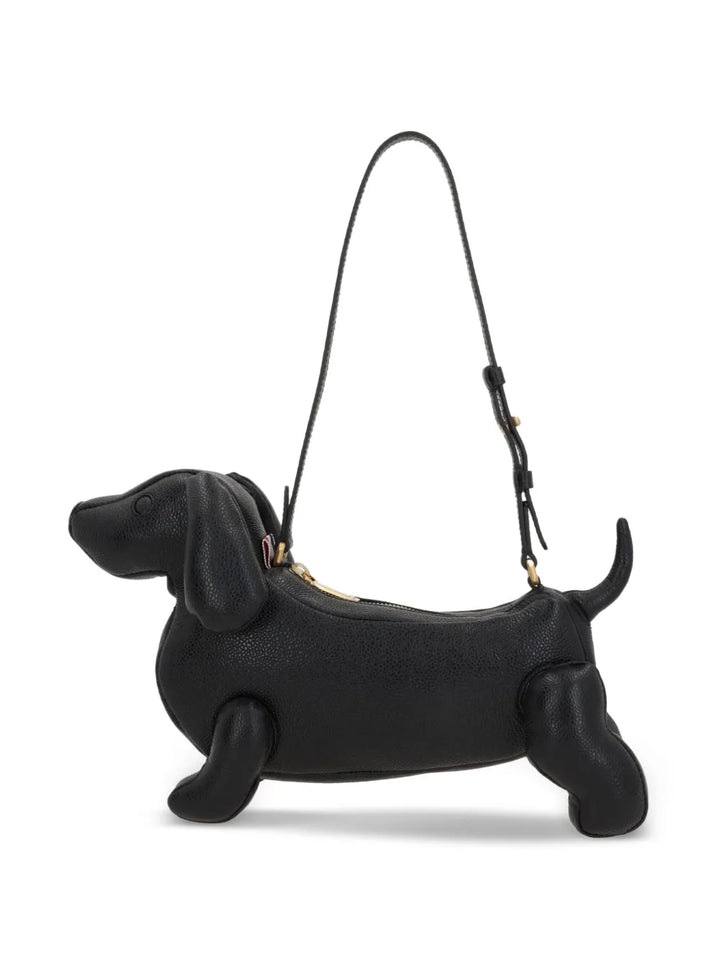 Thom Browne Hector Pebbled Leather Shoulder Bag — Same as shown — Size One Size — Front View