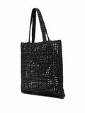 Prada Interwoven Design Logo Print Shoulder Bag — Same as shown — Size One Size — Back View