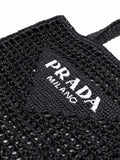 Prada Interwoven Design Logo Print Shoulder Bag — Same as shown — Size One Size — Top View