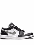 Air Jordan 1 Low Black/Particle Grey Sneakers — Black/White/Particle Grey — Size US M 11.5 - US W 13 — Front View