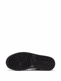 Air Jordan 1 Low Black/Particle Grey Sneakers — Black/White/Particle Grey — Size US M 11.5 - US W 13 — Top View