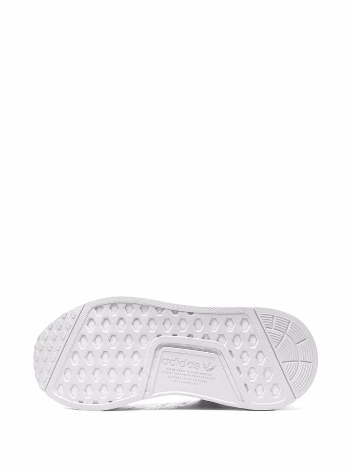adidas Nmd_R1 Lace-Up Sneakers — White — Size US M 4.5 - US W 6 — Top View