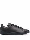 adidas Leather Low-Top Sneakers — Core Black — Size US M 10 - US W 11.5 — Front View