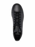 adidas Leather Low-Top Sneakers — Core Black — Size US M 10 - US W 11.5 — Top View