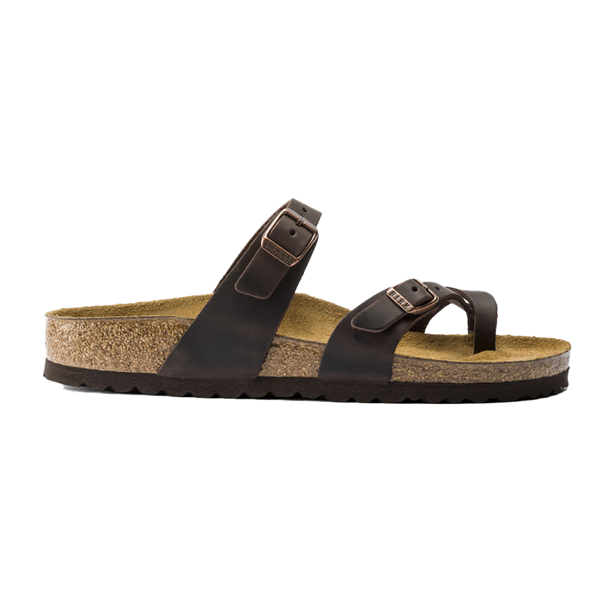 Birkenstock Mayari Oiled Leather — Black — Size B — Width 40 — Lifestyle View