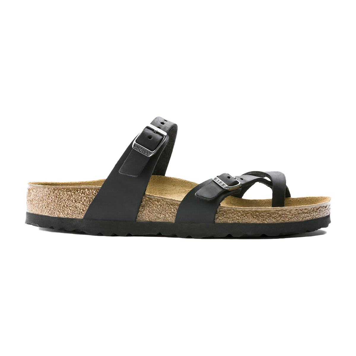 Birkenstock Mayari Oiled Leather — Black — Size B — Width 40 — Front View