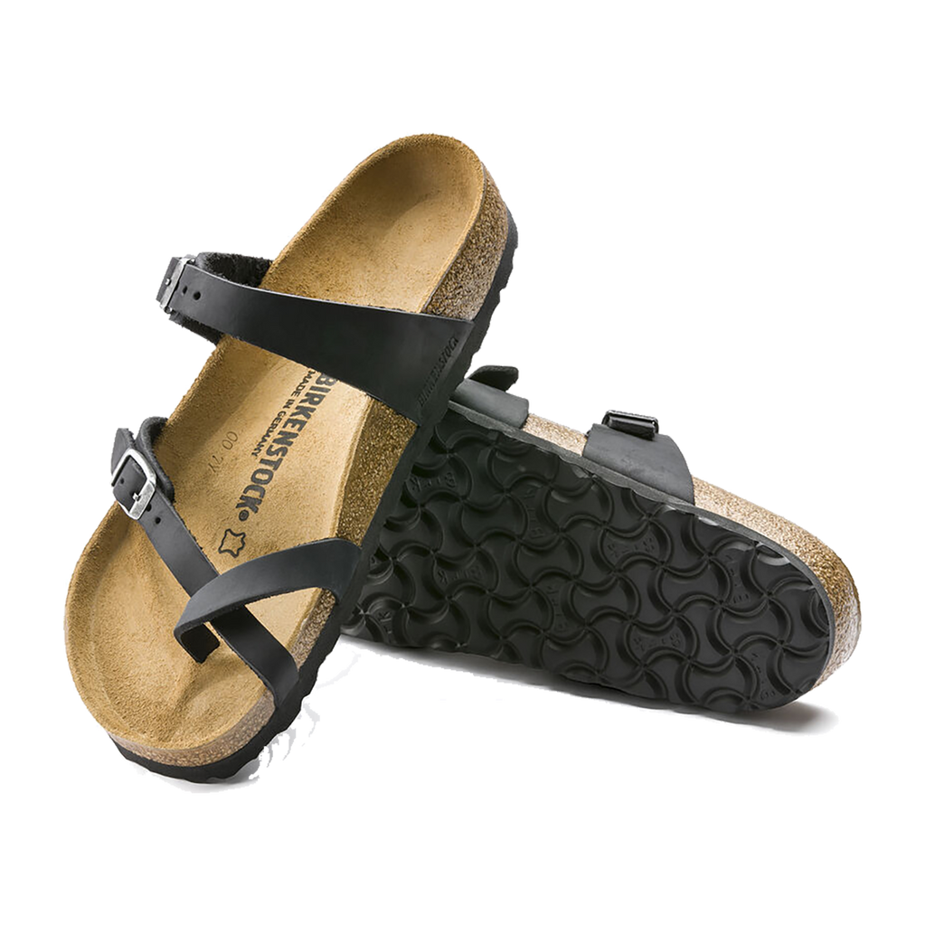 Birkenstock Mayari Oiled Leather — Black — Size B — Width 40 — Top View