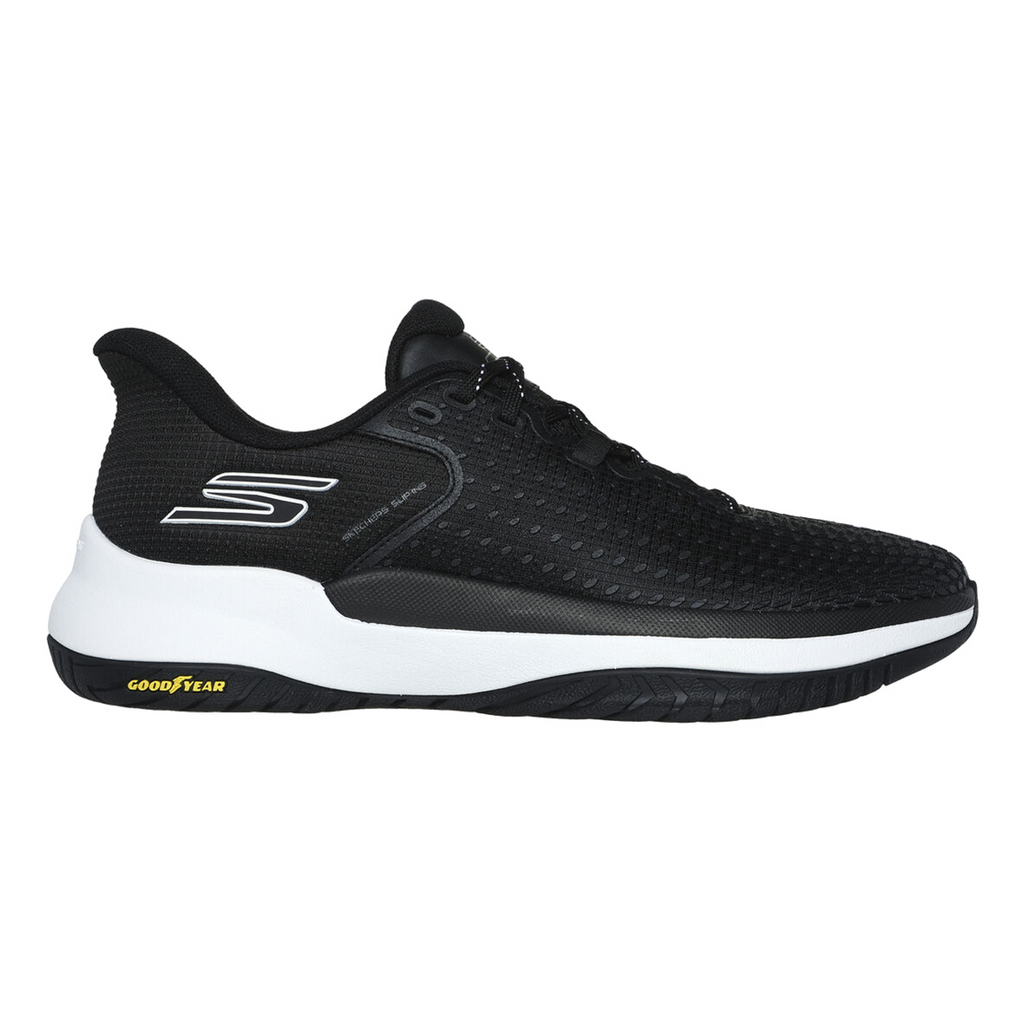 Skechers Viper Court Elite — Black - White — Size B — Width 6.5 — Front View
