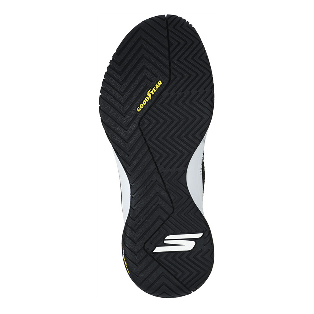 Skechers Viper Court Elite — Black - White — Size B — Width 6.5 — Top View