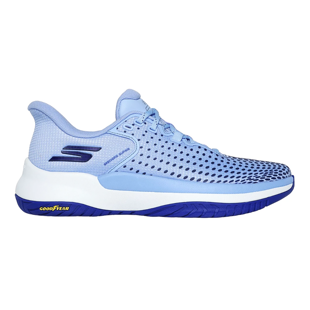 Skechers Viper Court Elite — Black - White — Size B — Width 6.5 — Detail View