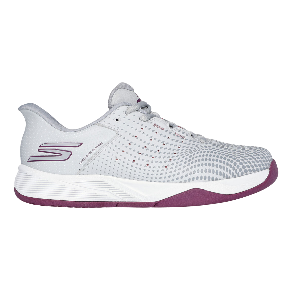 Skechers Viper Court Reload — Blue Synthetic - White Trim — Size B — Width 6 — Back View