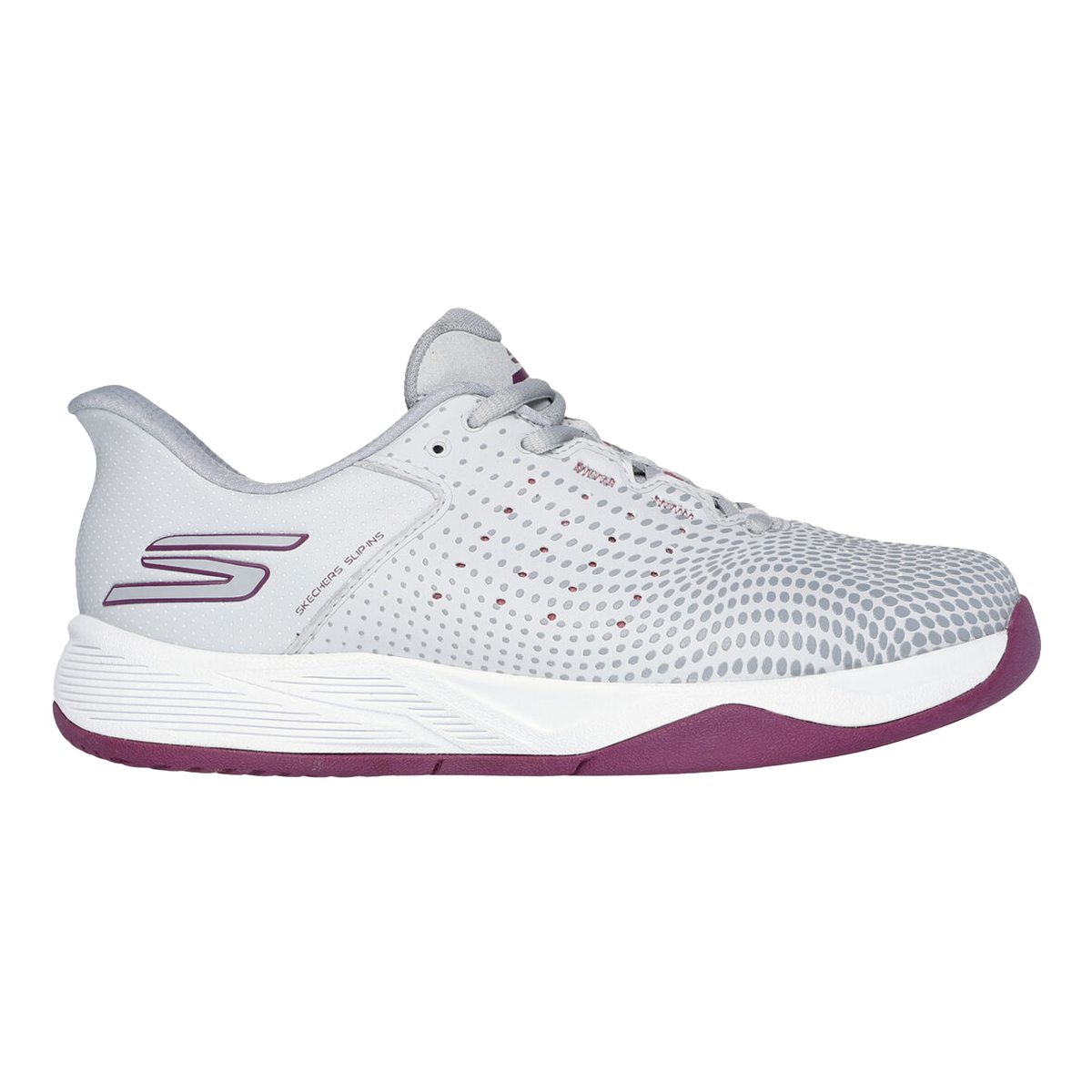 Skechers Viper Court Reload — Blue Synthetic - White Trim — Size B — Width 6 — Back View