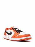 Air Jordan 1 Low Og Starfish Sneakers — Orange/White/Black — Size US M 10.5 - US W 12 — Side View