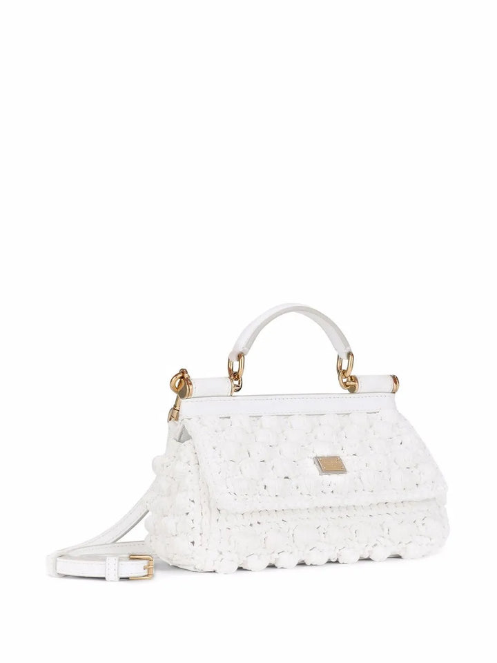 Dolce Gabbana Small Sicily Raffia Top Handle Bag — Same as shown — Size One Size — Top View