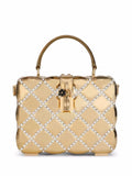 Dolce Gabbana Dolce Box Rhinestone Embellished Top Handle Bag — Same as shown — Size One Size — Front View