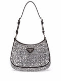 Prada Cleo Crystal Embellished Shoulder Bag — Same as shown — Size One Size — Front View