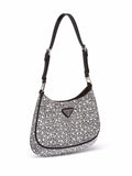 Prada Cleo Crystal Embellished Shoulder Bag — Same as shown — Size One Size — Top View