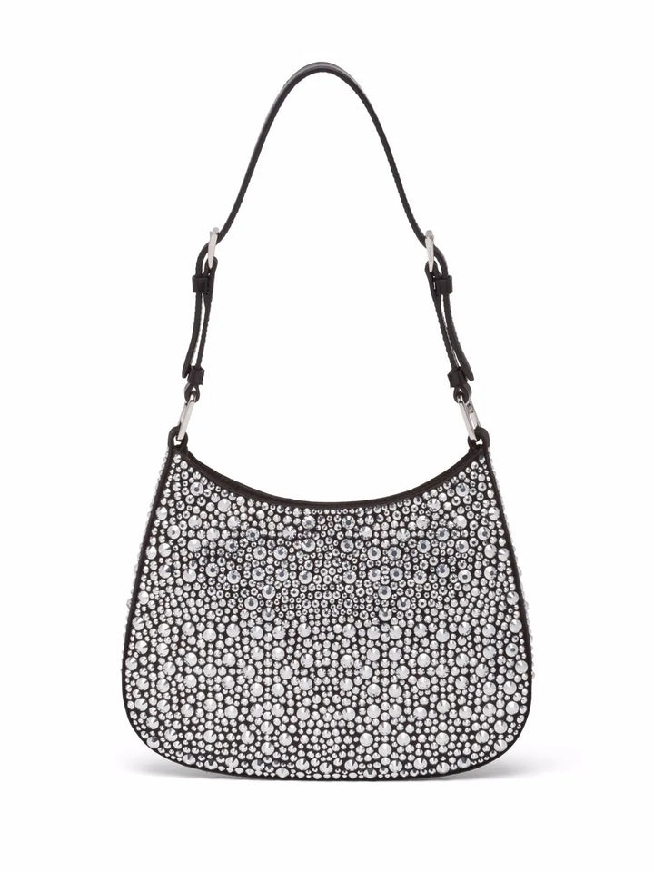 Prada Cleo Crystal Embellished Shoulder Bag — Same as shown — Size One Size — Back View