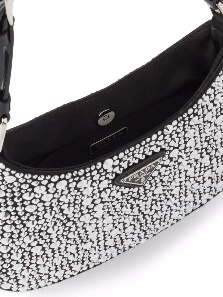 Prada Cleo Crystal Embellished Shoulder Bag — Same as shown — Size One Size — Detail View