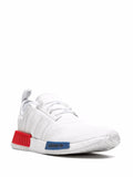 adidas Nmd_R1 White/White/Blue Sneakers — White — Size US M 4.5 - US W 6 — Side View